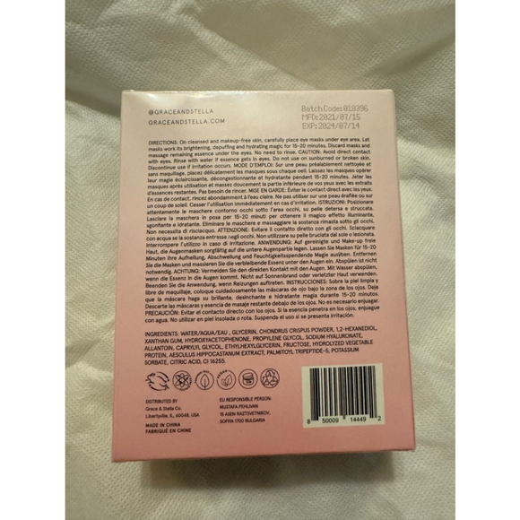 Grace & Stella Eye Mask 24 Pairs, Pink Collagen Boosting - Picture 3 of 3